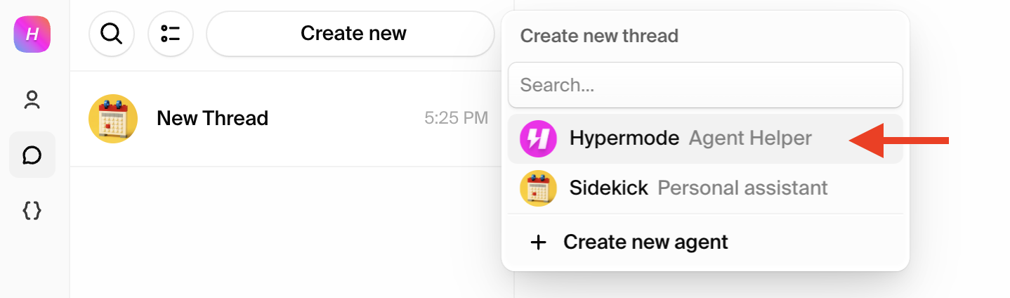 Start a new thread with Concierge