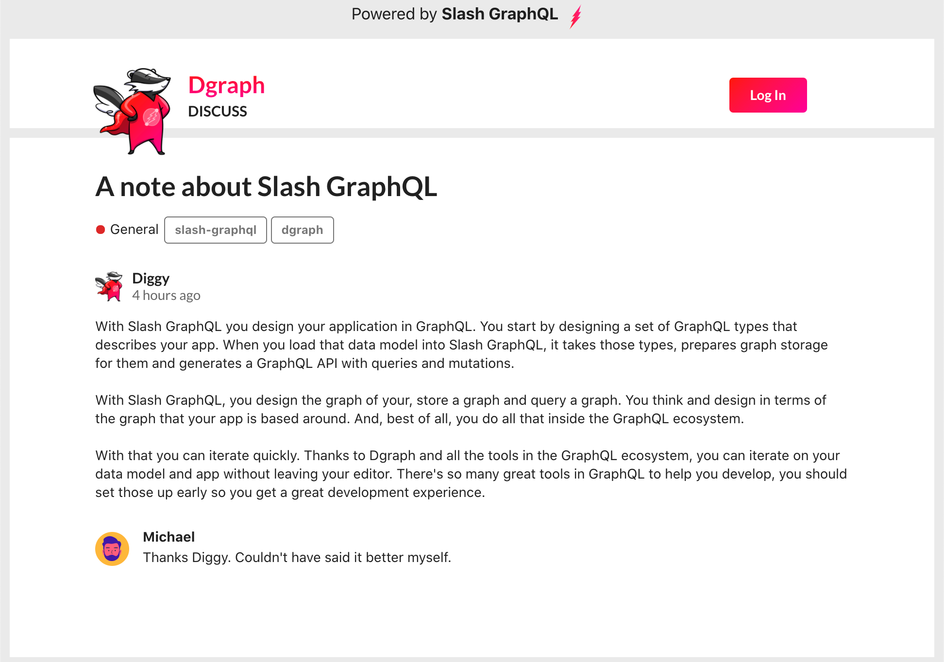 App post page