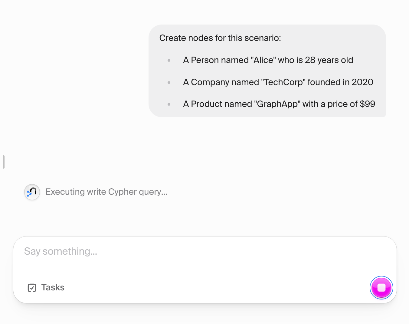 Create nodes result