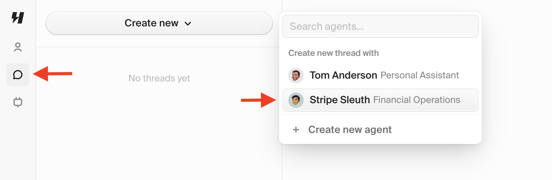 Create agent thread
