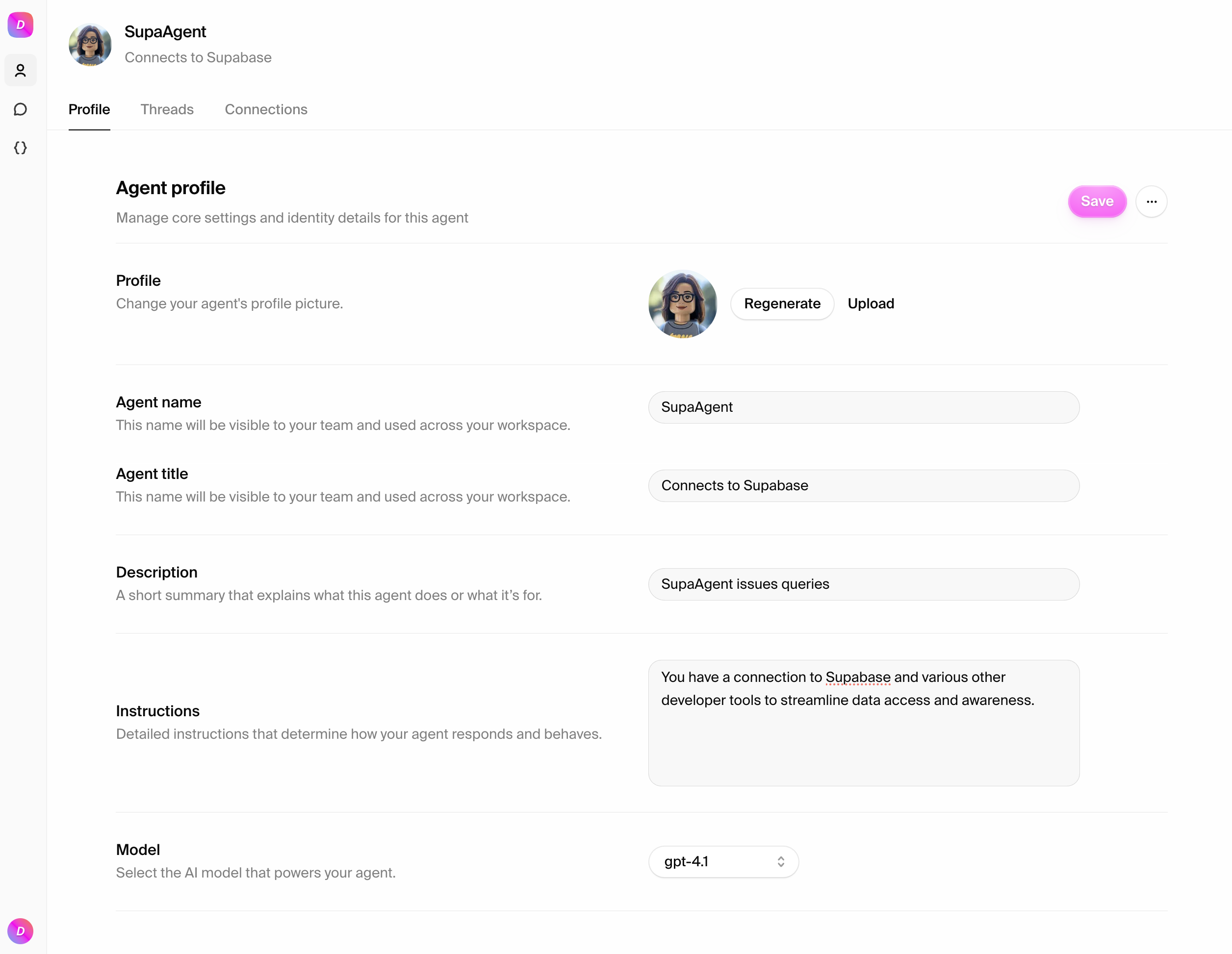 Agent profile