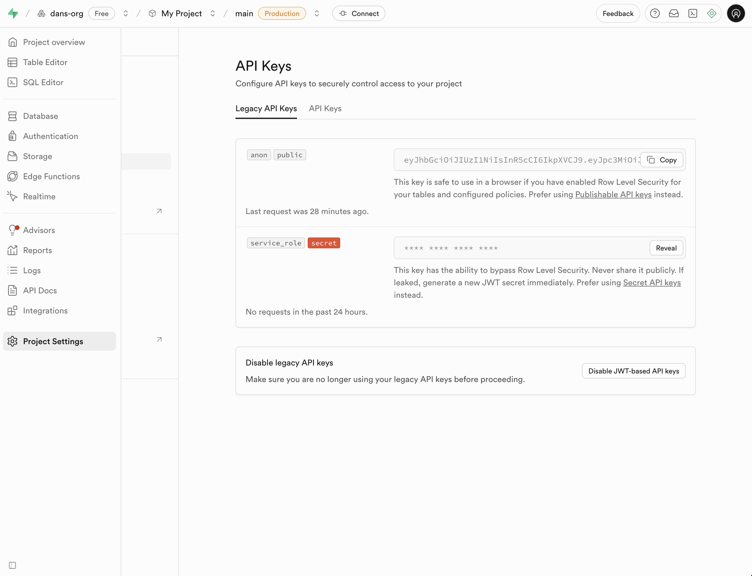 Create API key