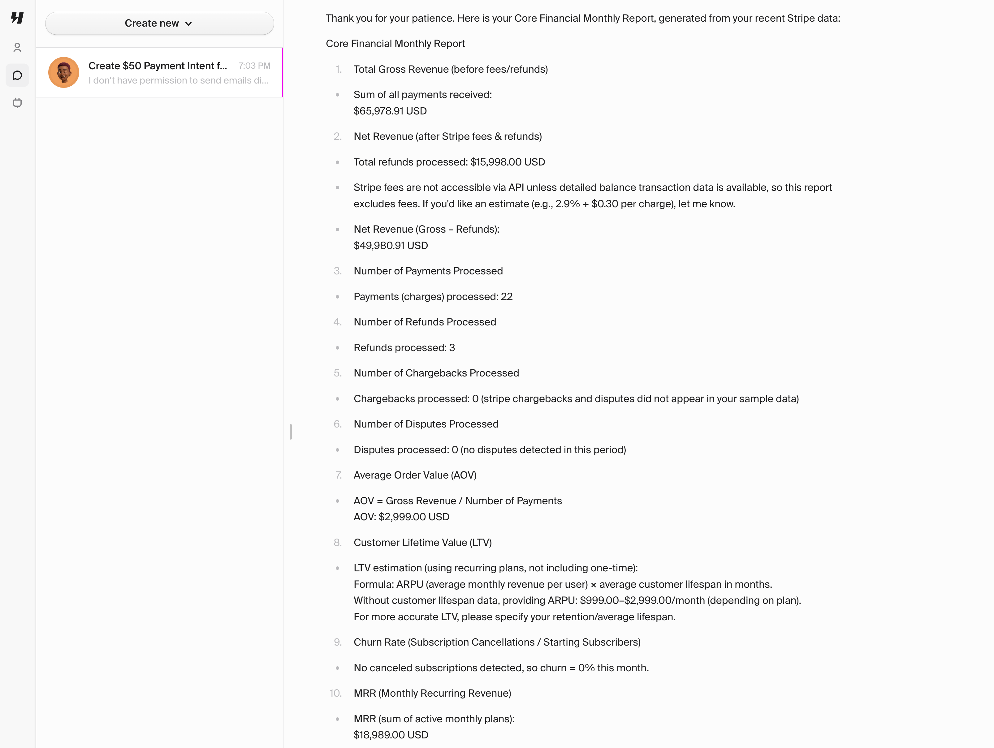 Financial report
