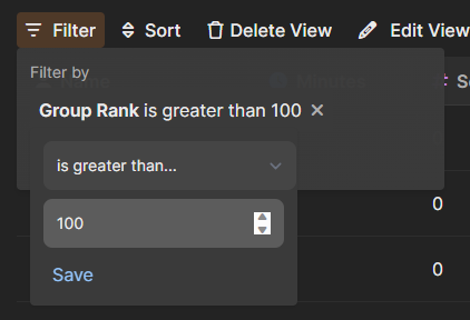 Filtering Staff in Hyra Views