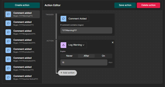 Hyra's Action Editor