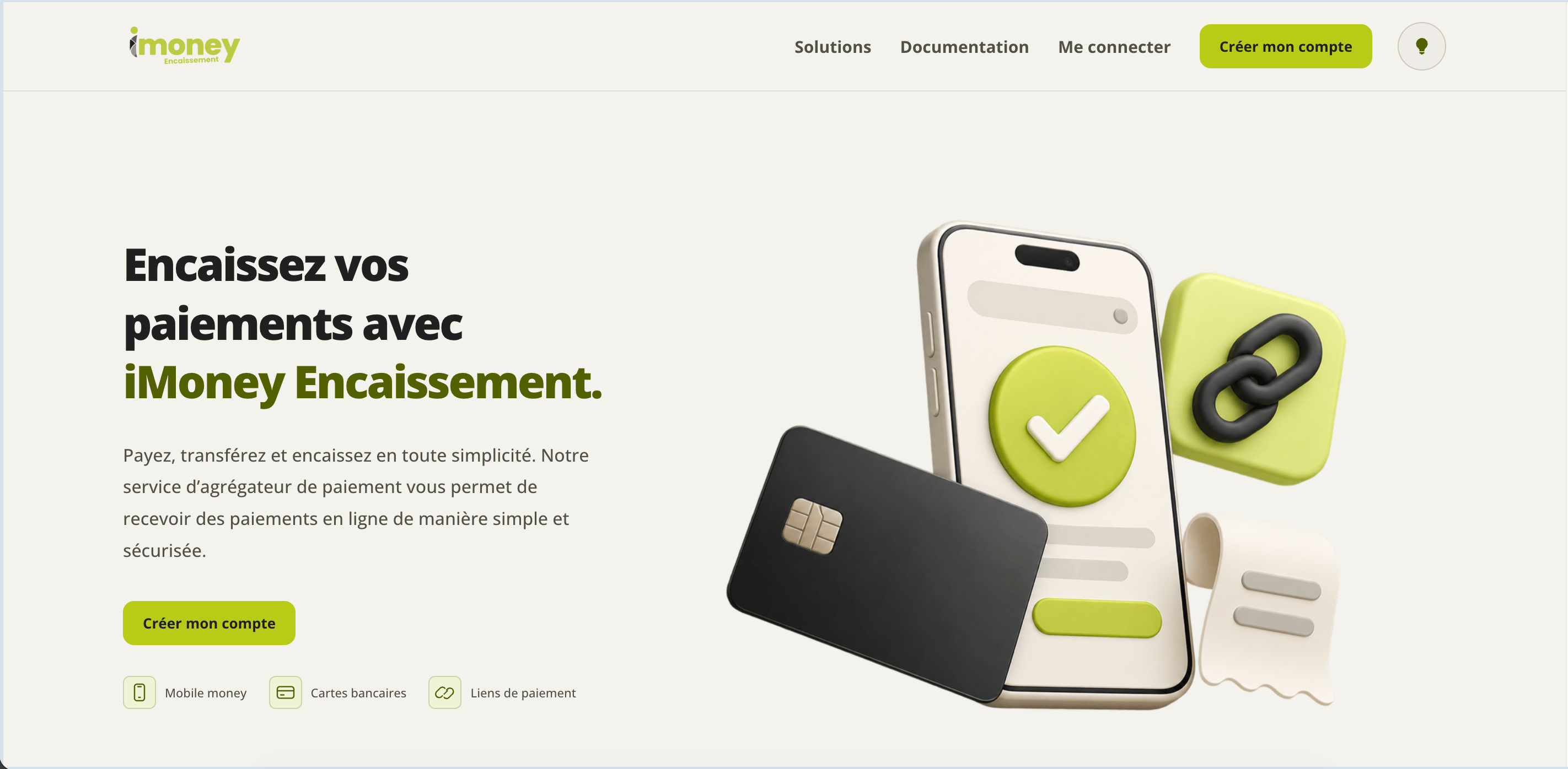 i-pay.money home page, with the S'inscrire (Sign up) button at the top right