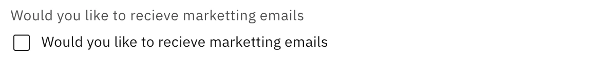 Checkbox Input