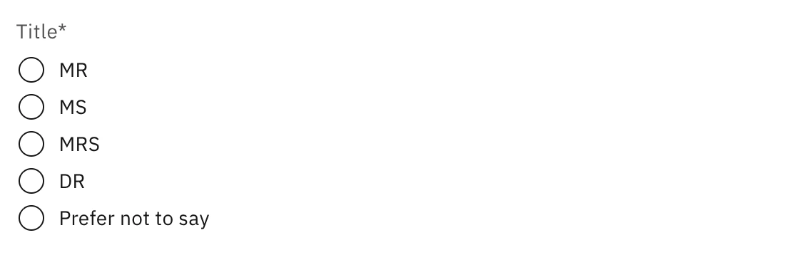 Radio Button Input