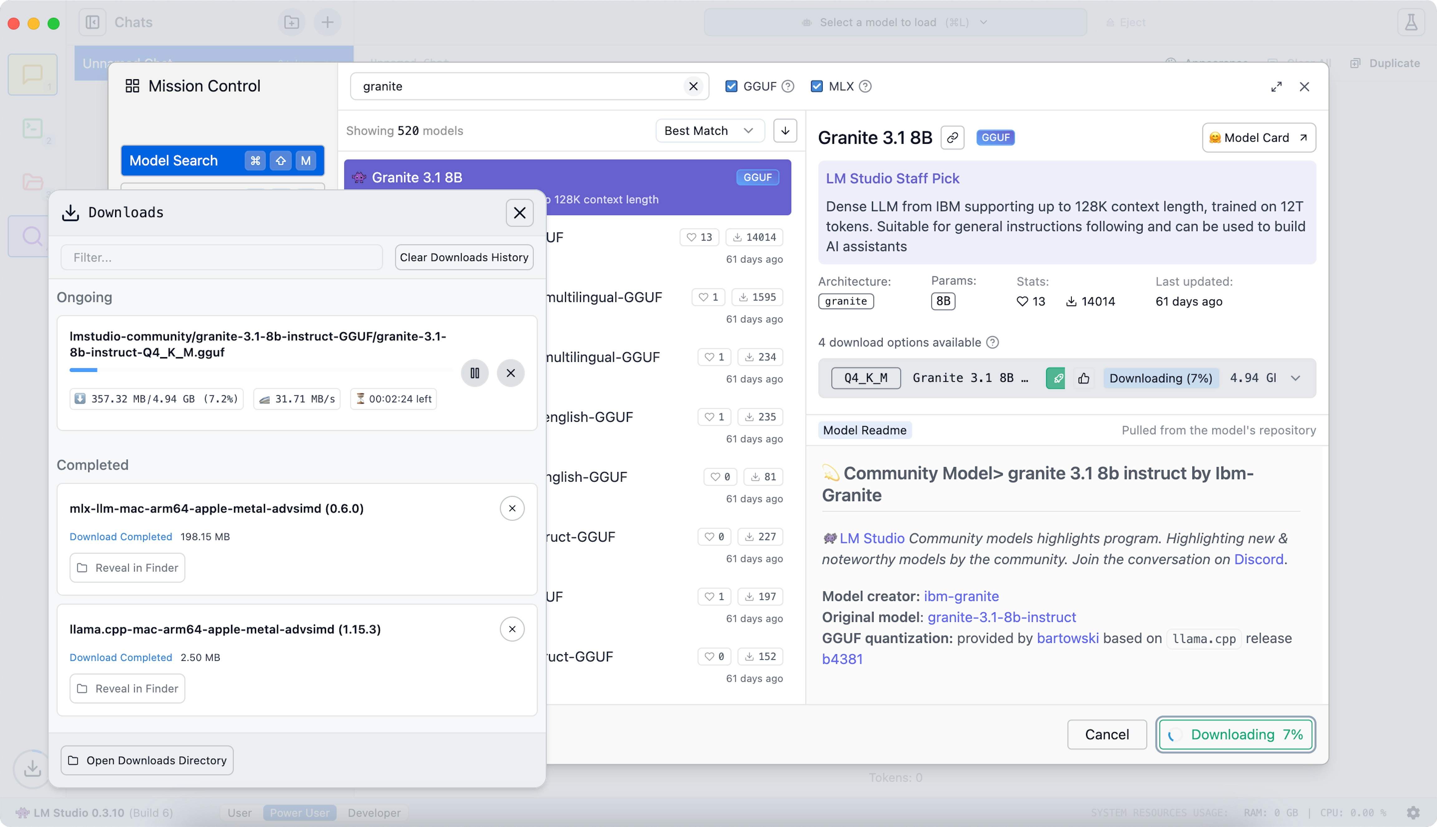 Granite LM Studio step 2