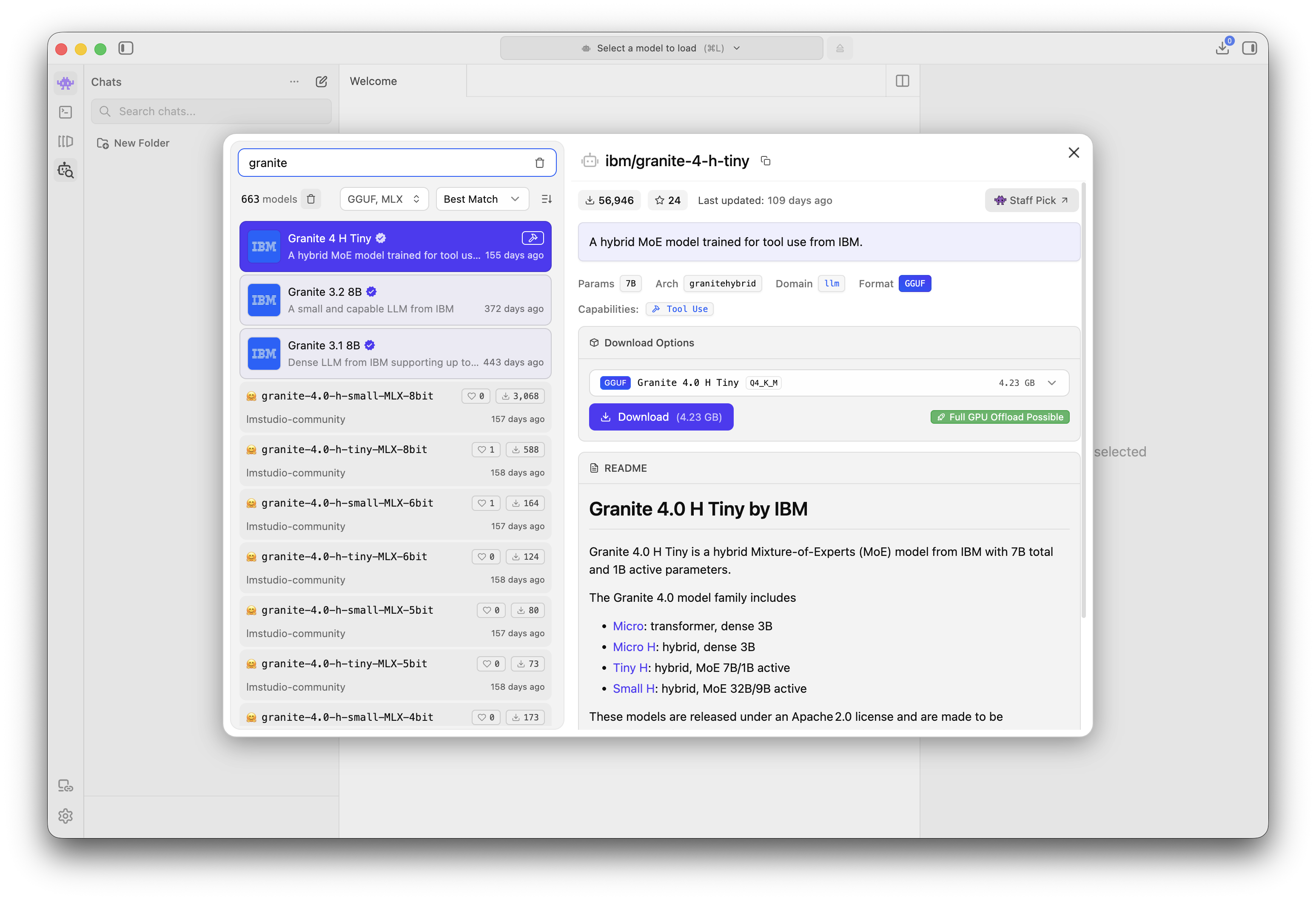 Granite LM Studio step 2