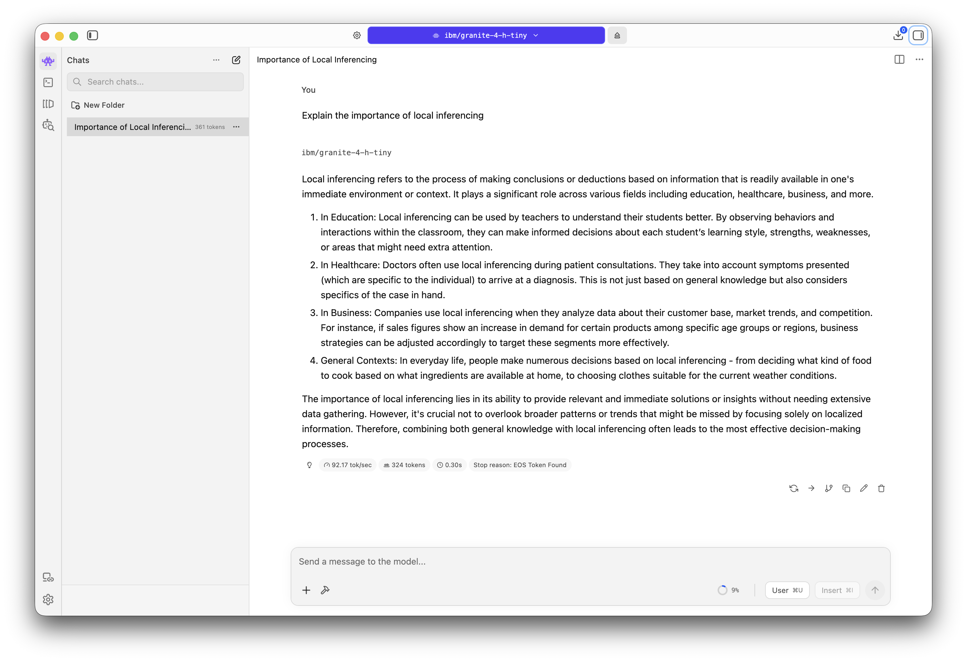 Granite LM Studio step 4