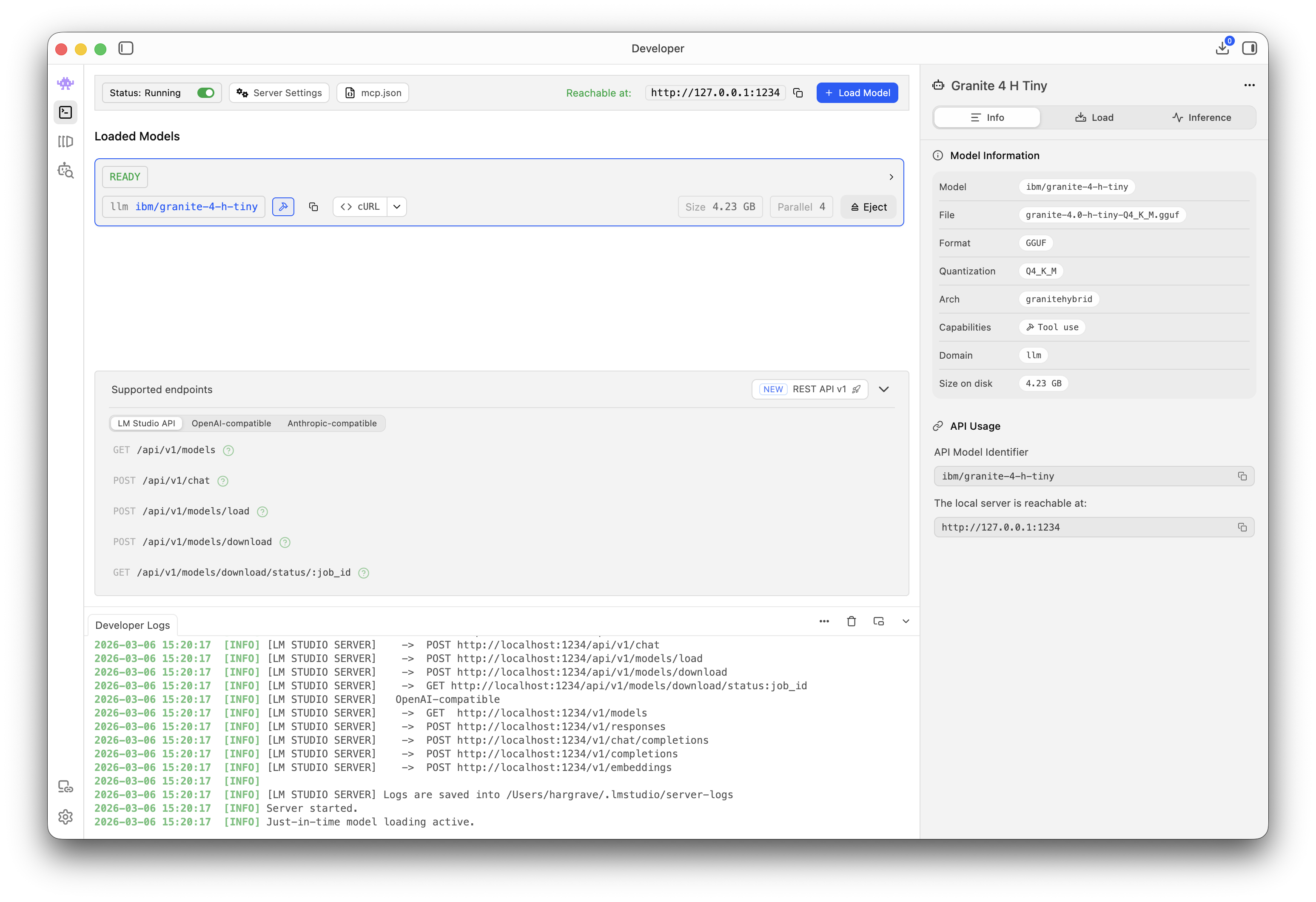 Granite LM Studio step 5