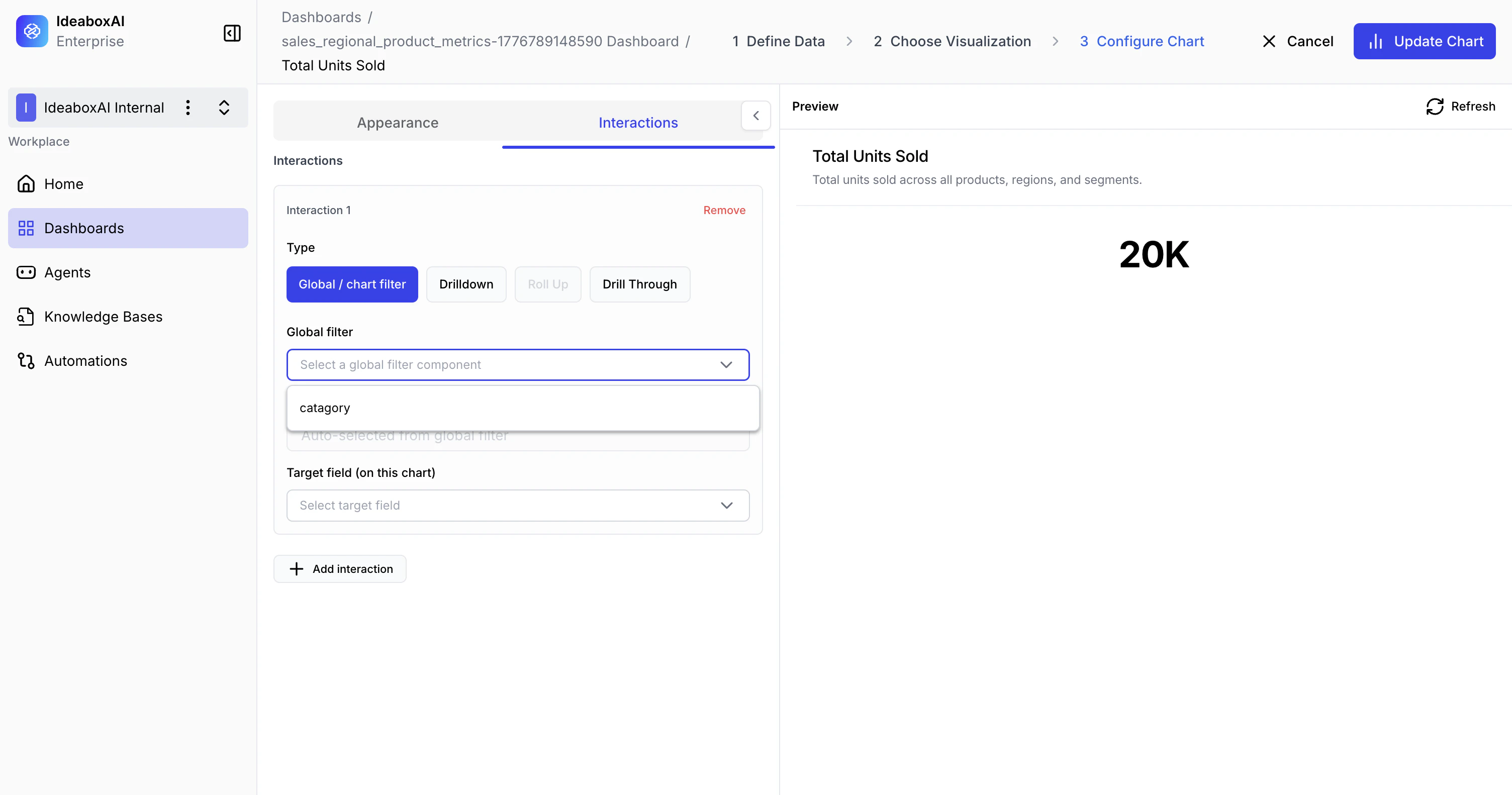 Filter configuration confirmation showing all settings before saving.