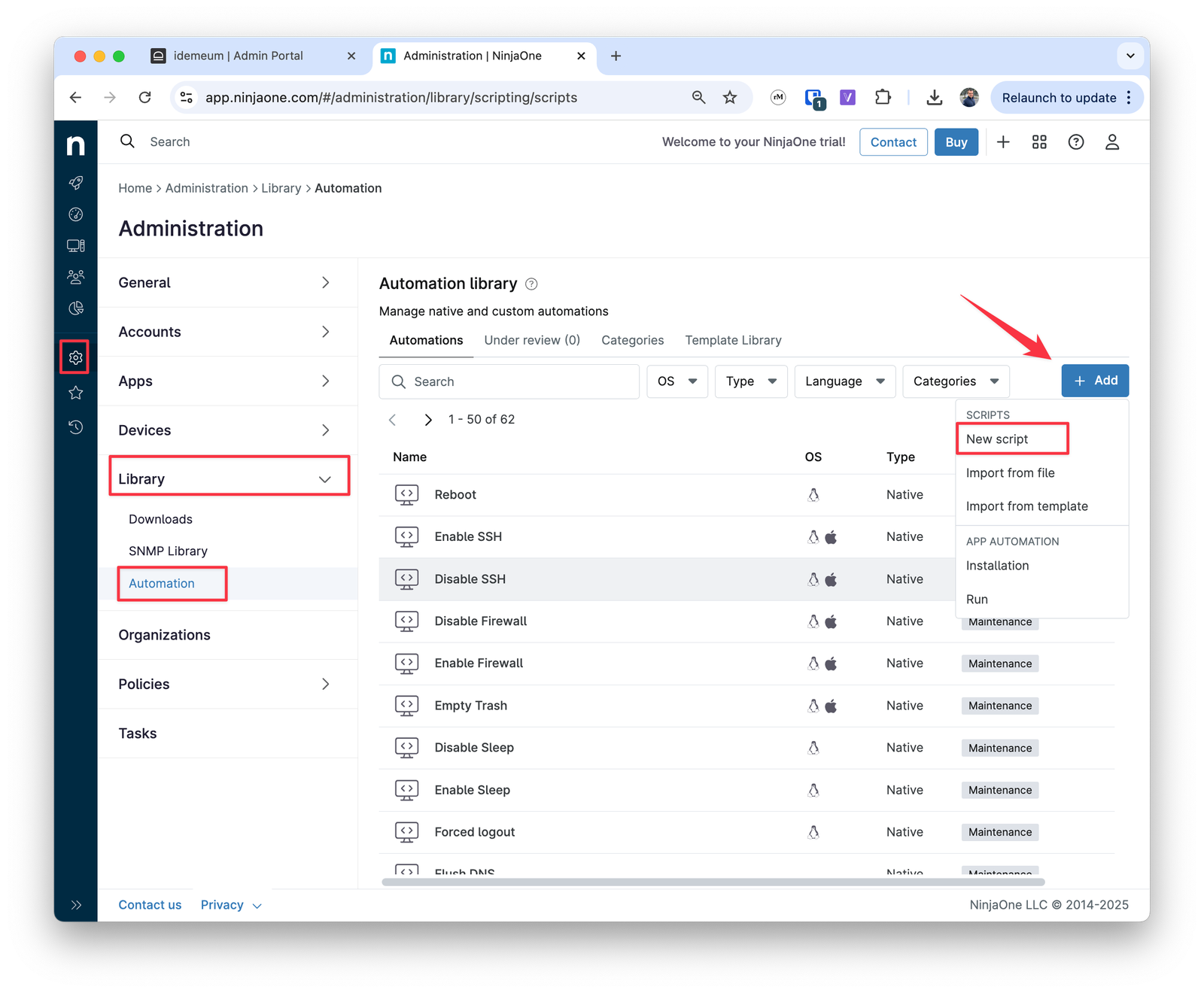 Ninja One - Idemeum Docs
