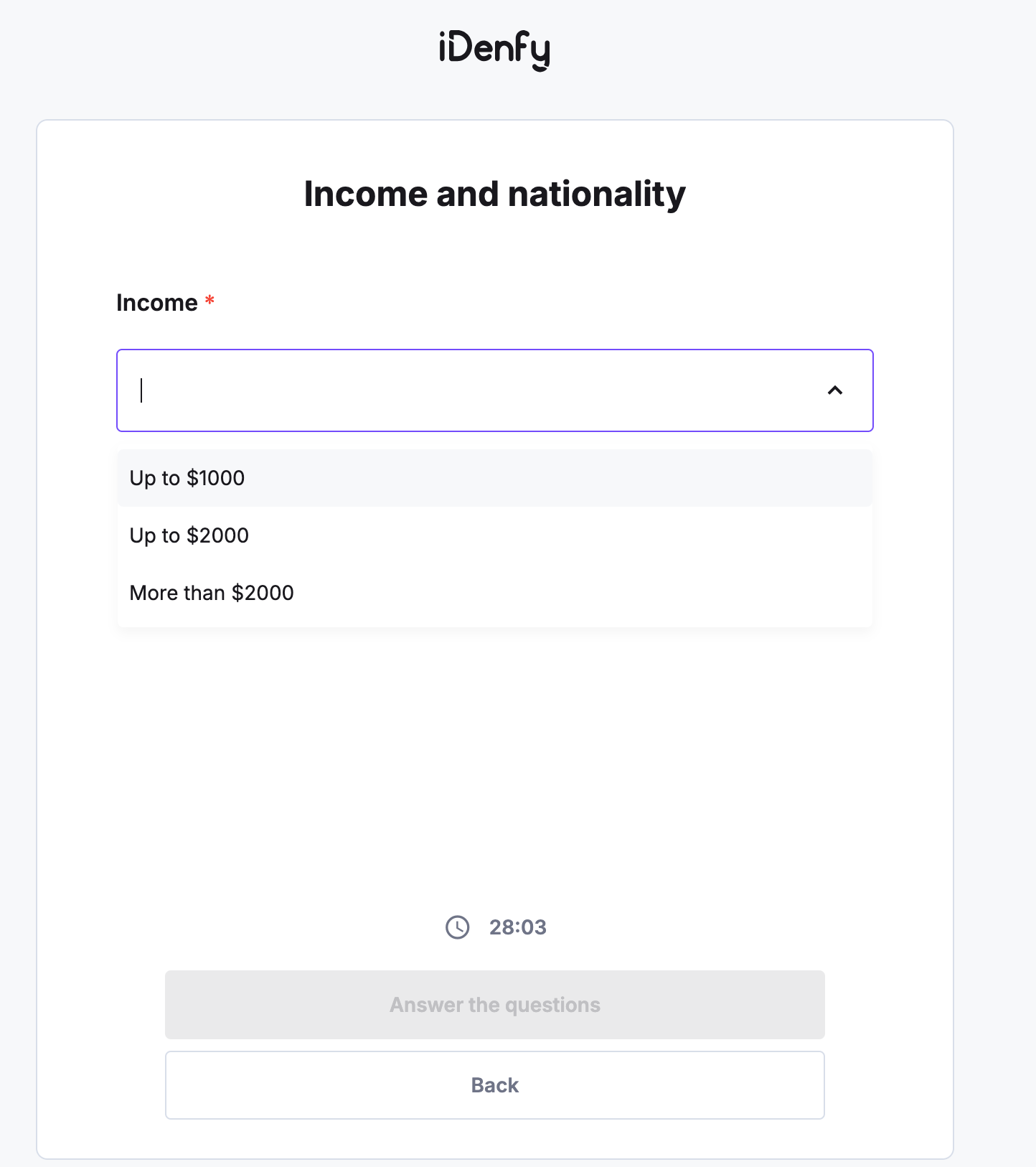 KYC Risk Assessment - iDenfy Documentation