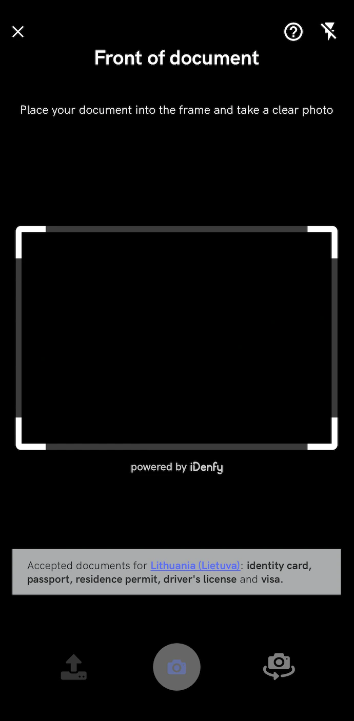 New Country & Document selection