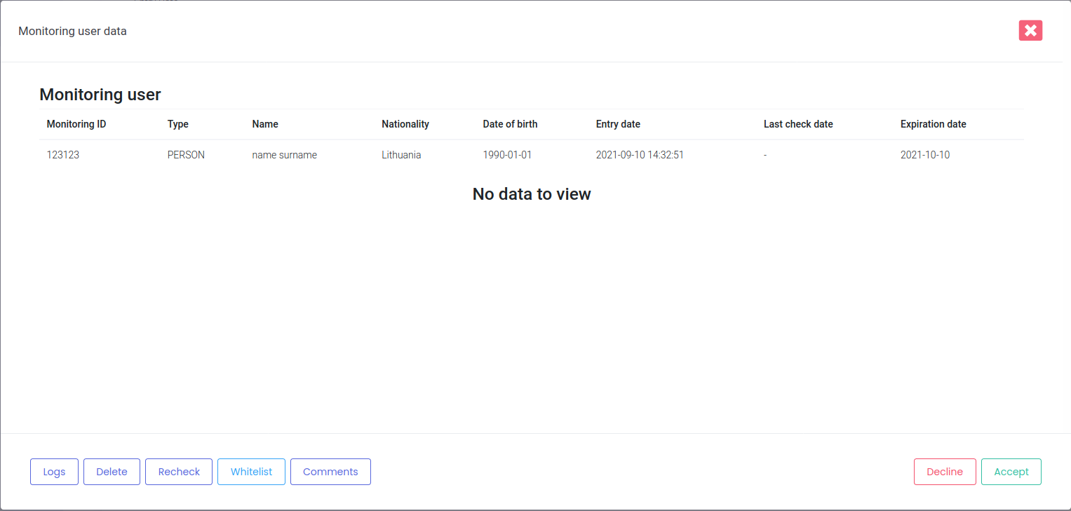 Monitoring preview.