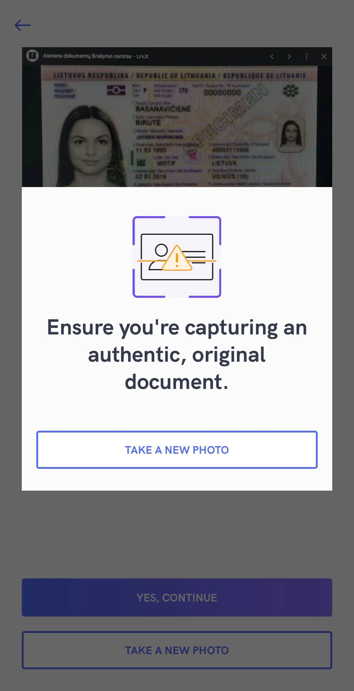iOS Passive liveness