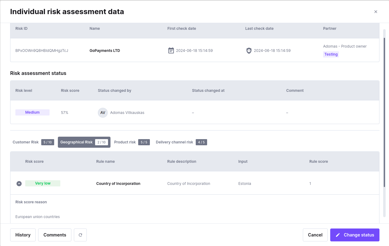 Reviewing Risk Assessment Results - iDenfy Documentation