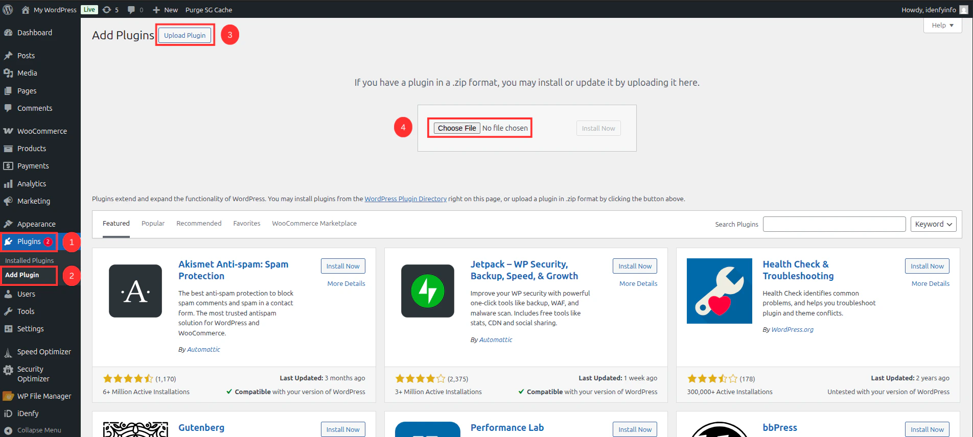 iDenfy WooCommerce plugin install