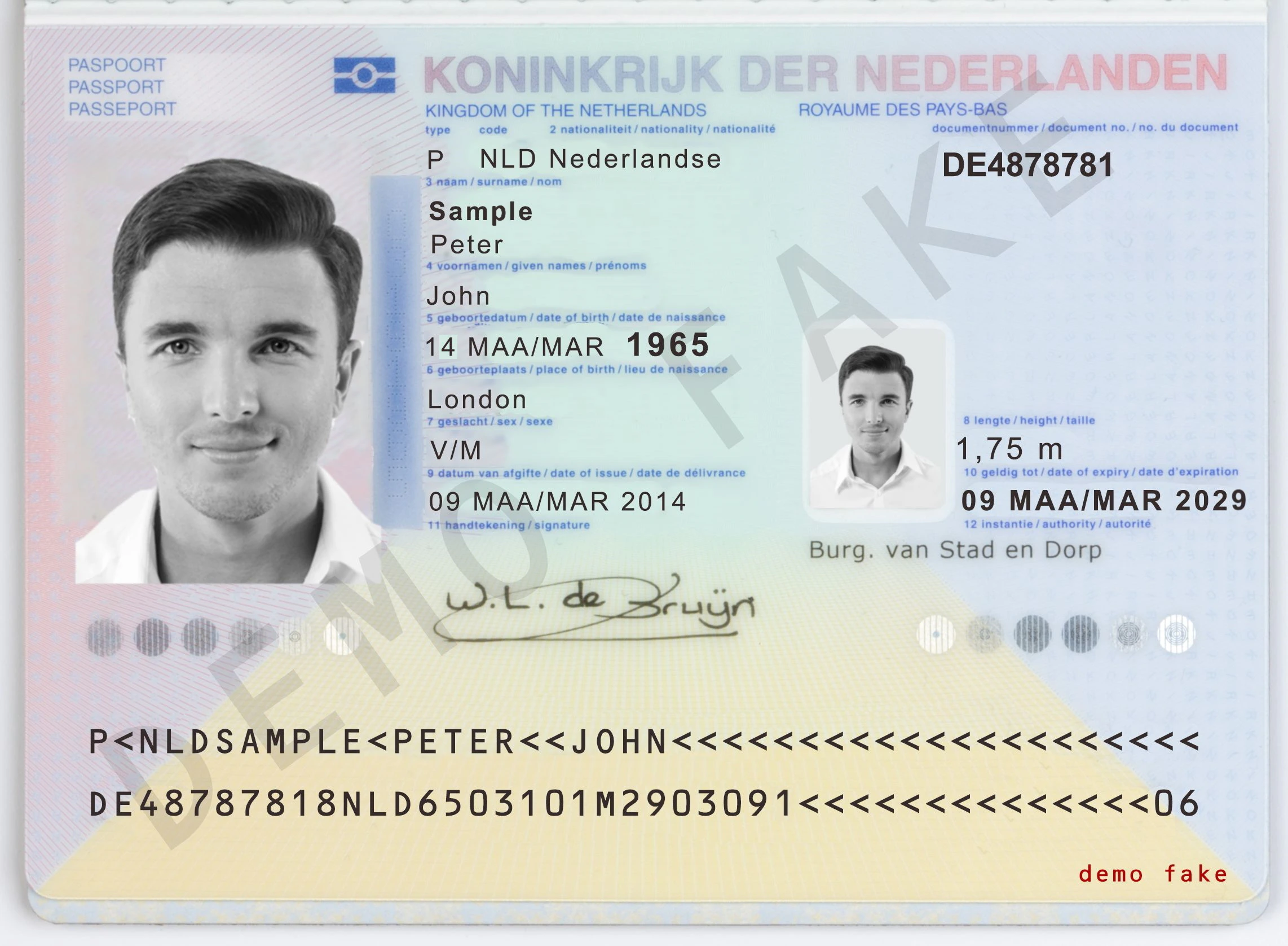 Netherlands passport (fake)