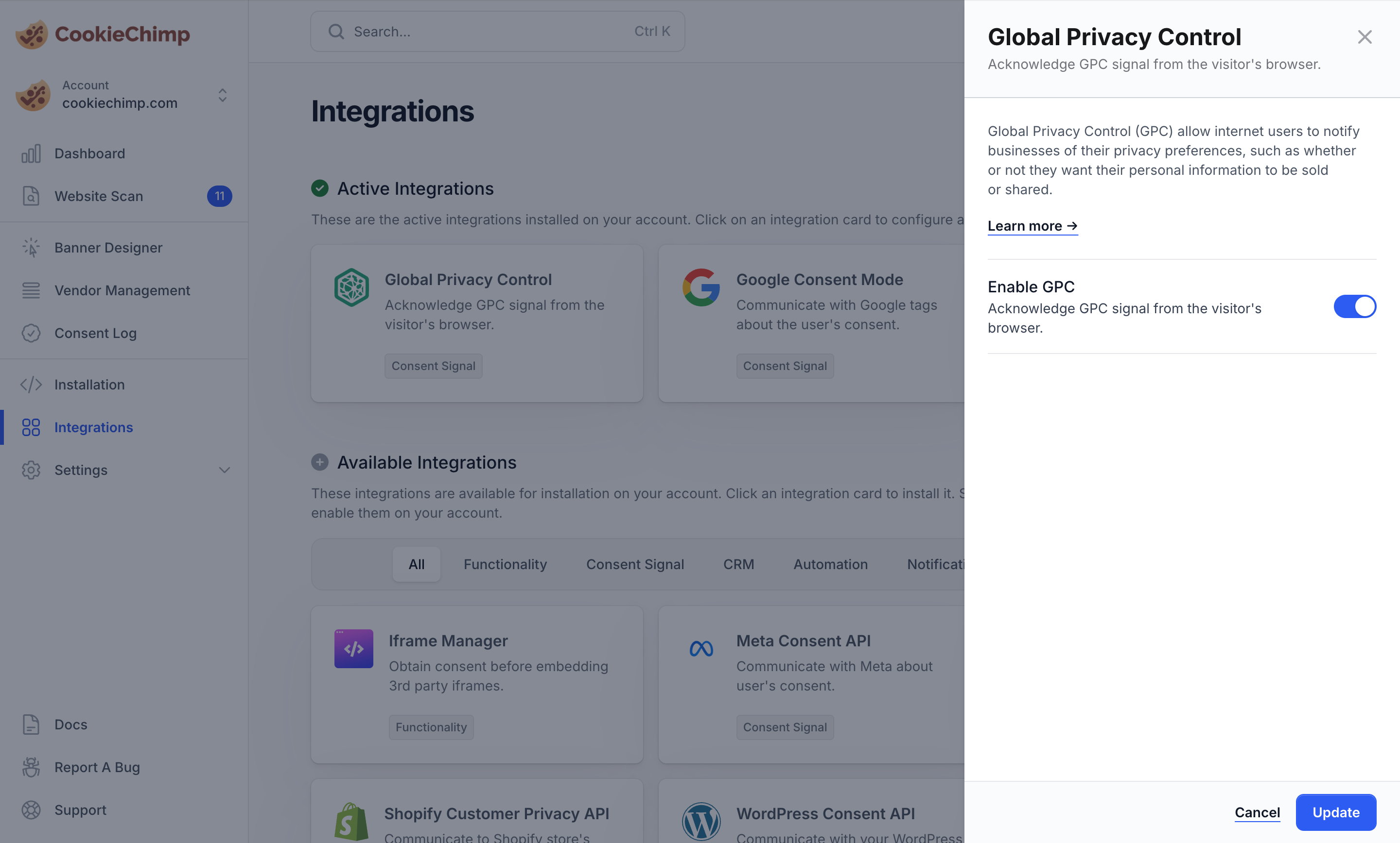 Enable Global Privacy Control