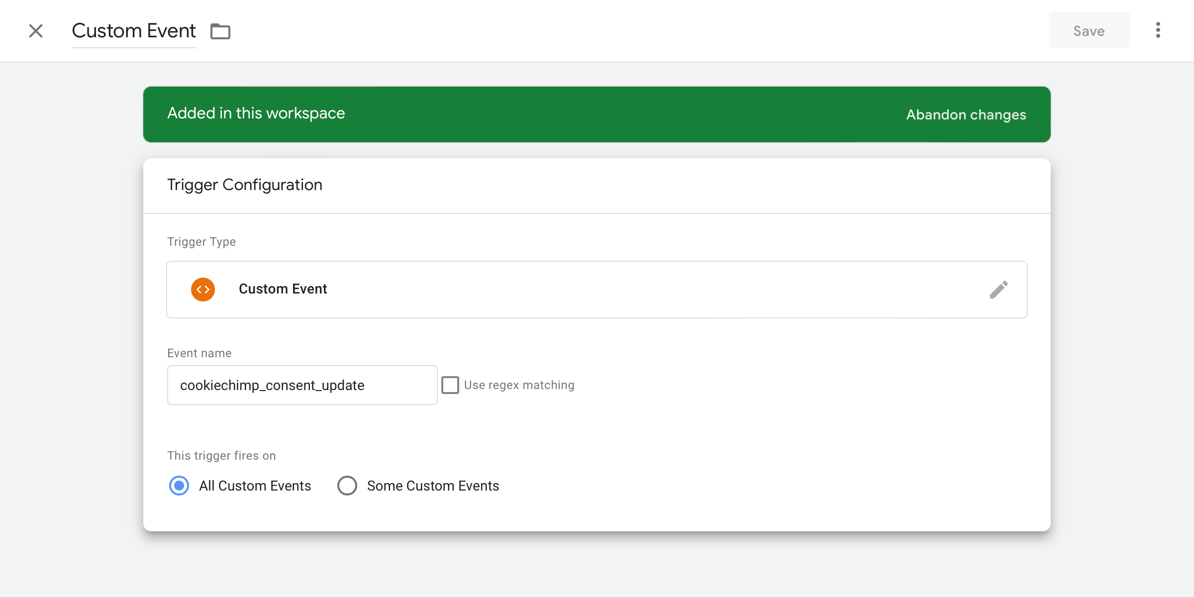 Create custom trigger