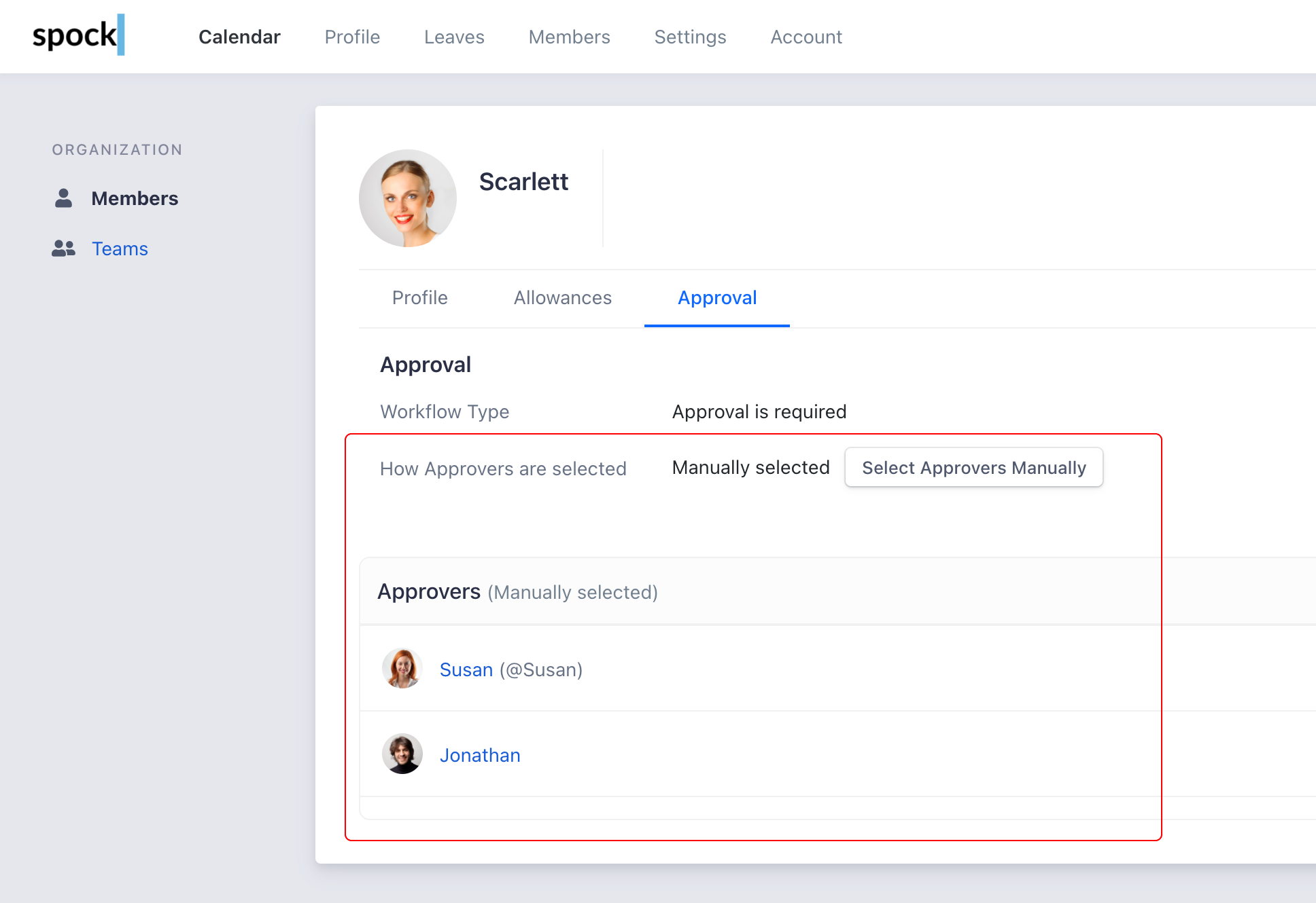 Save approver configuration