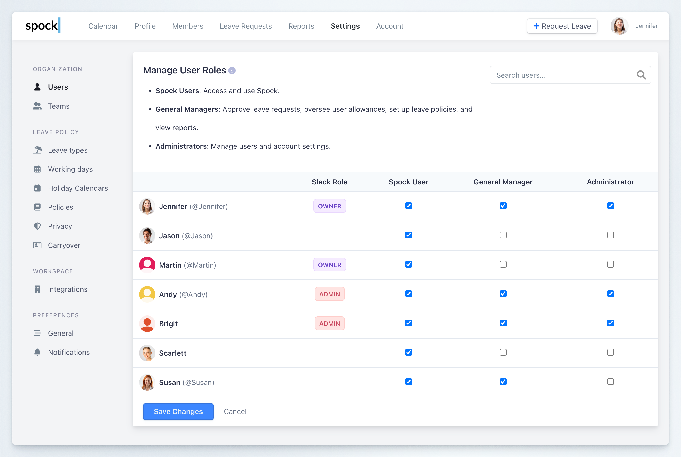 Dashboard Settings Users Bulk Actions