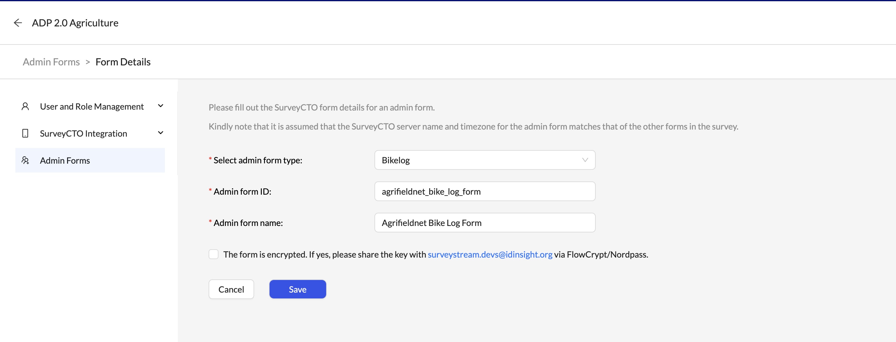 Admin Forms - SurveyStream