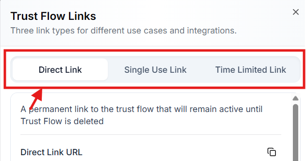Open Trust Flows Tab