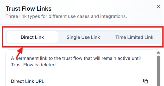 Open Trust Flows Tab