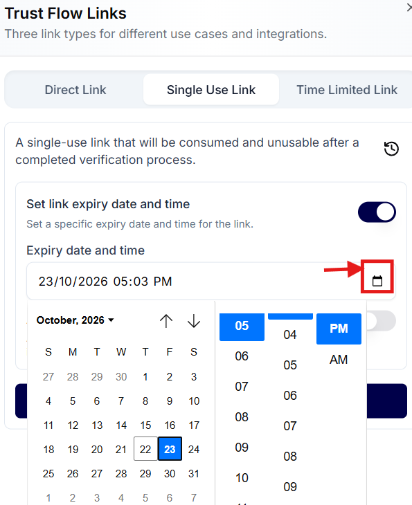 Open Trust Flows Tab