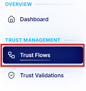 Open Trust Flows Tab