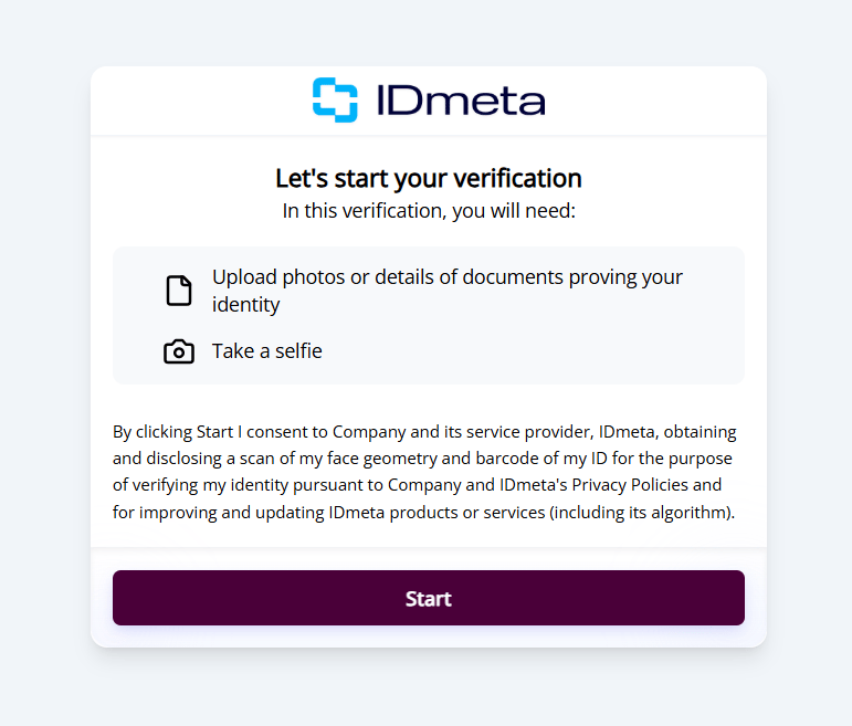 Welcome and Consent page showing the updated privacy policy text