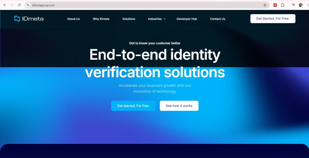 Example destination page after redirect