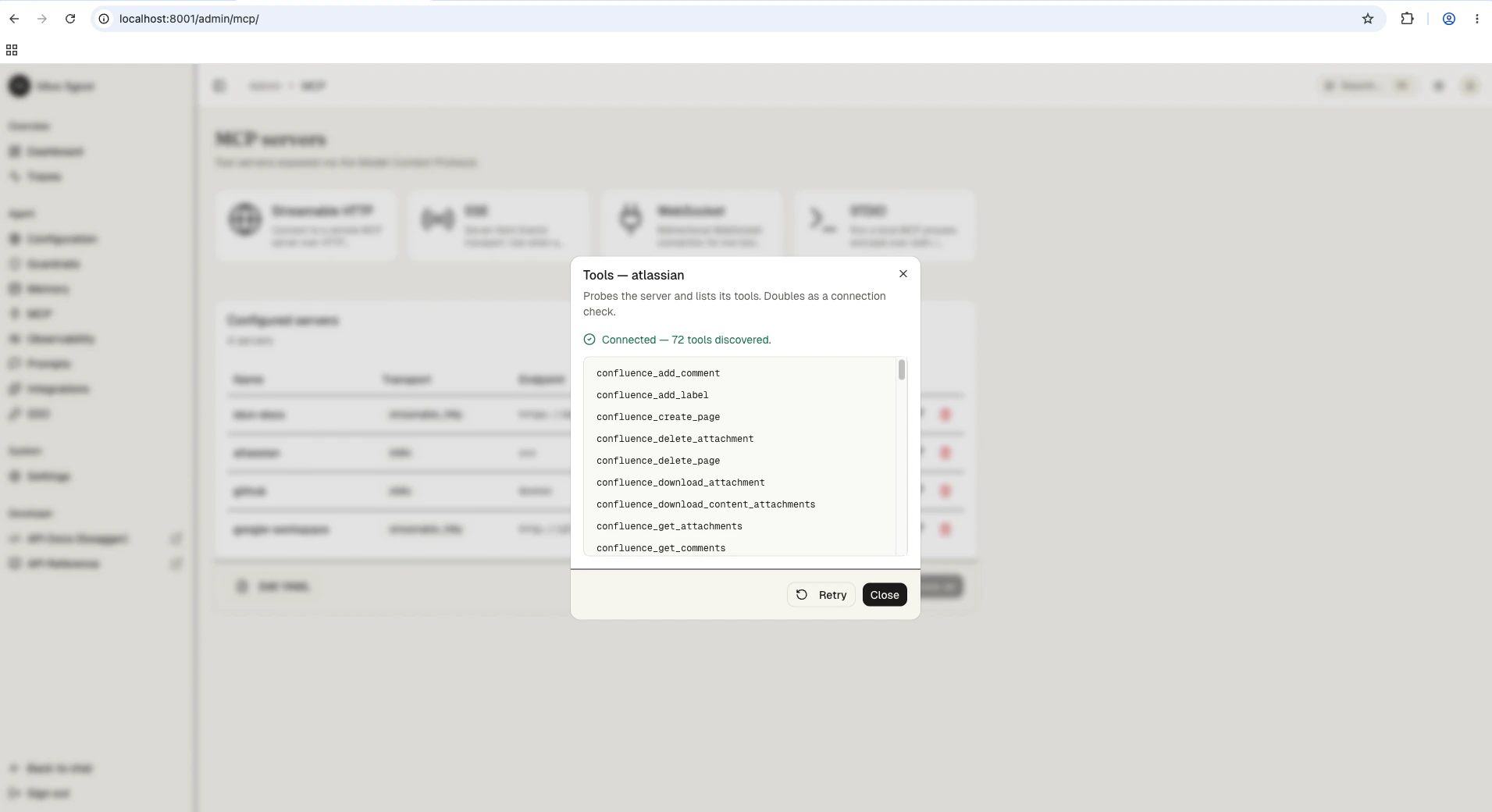 Tool discovery probe for the atlassian MCP server