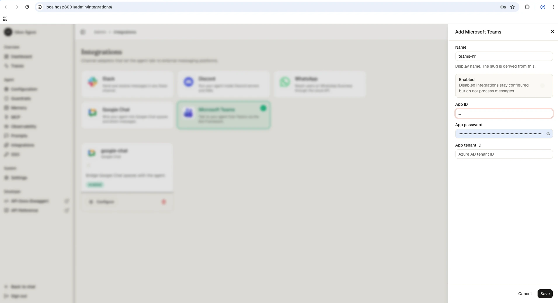 Add Microsoft Teams integration