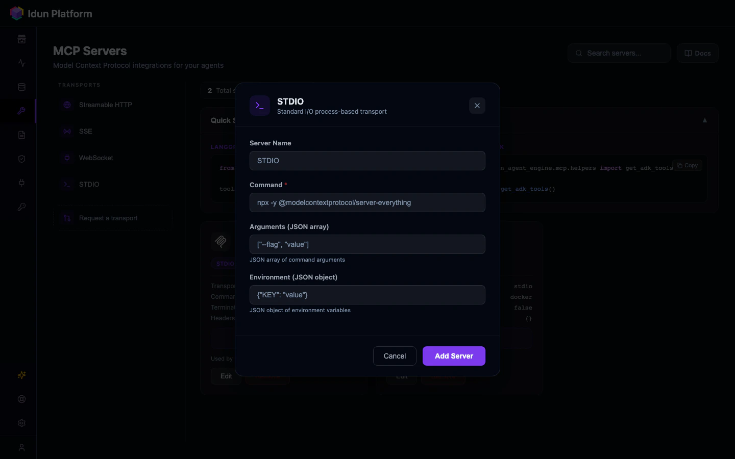 Create STDIO MCP server