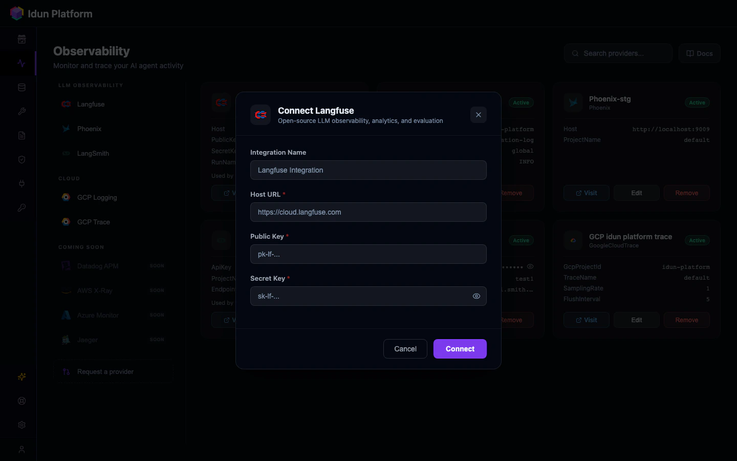 Create Langfuse config