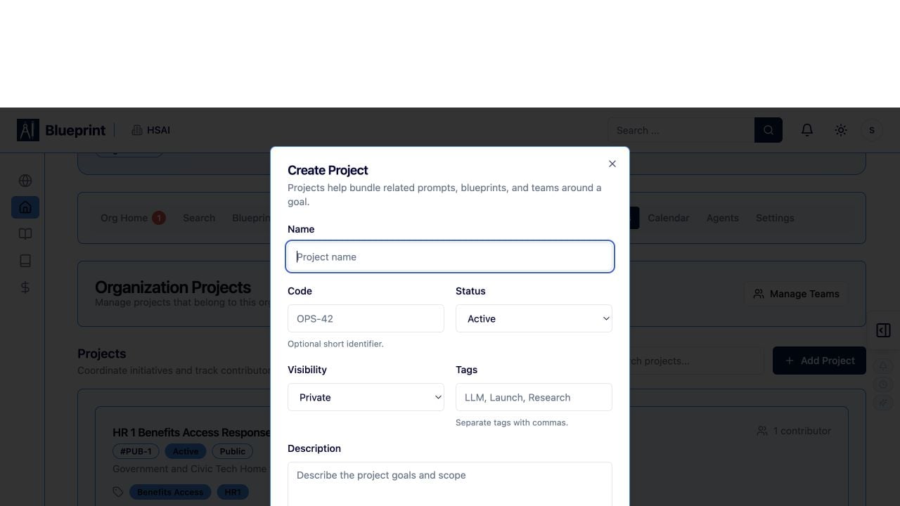 Blueprint Project Create Viewport