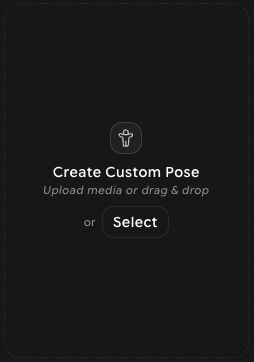 Create Custom Pose tile for uploading a reference photo of a pose to replicate