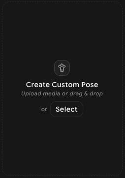 Create Custom Pose tile for uploading a reference photo of a pose to replicate
