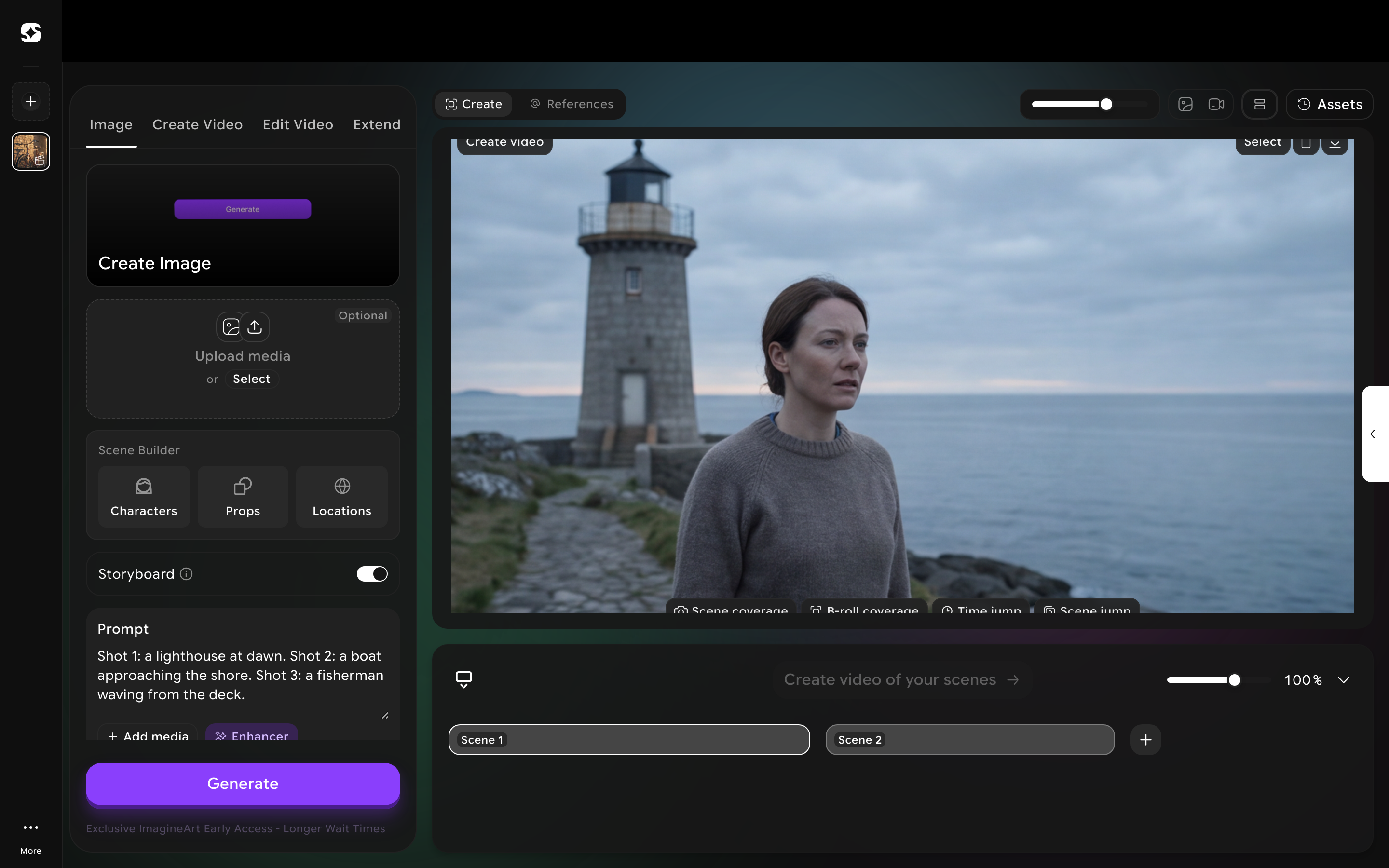 Storyboard frames after using Split grid, now available as independent images