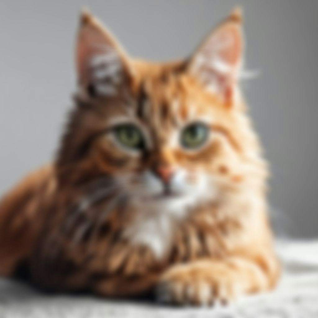 Blurred Cat Image sigma 10