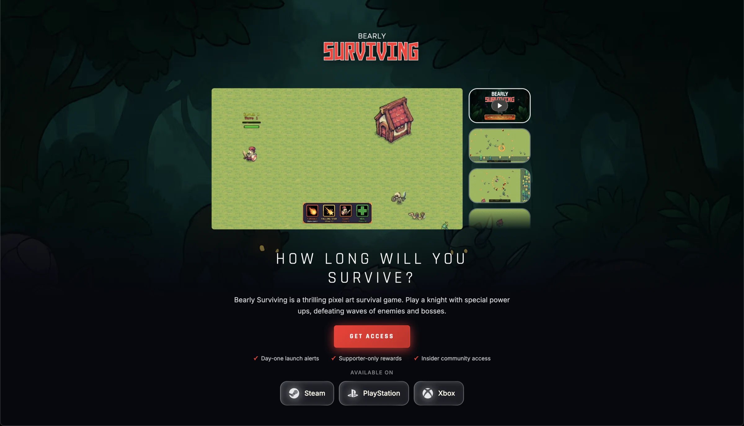 Bearly Surviving Funnel Page