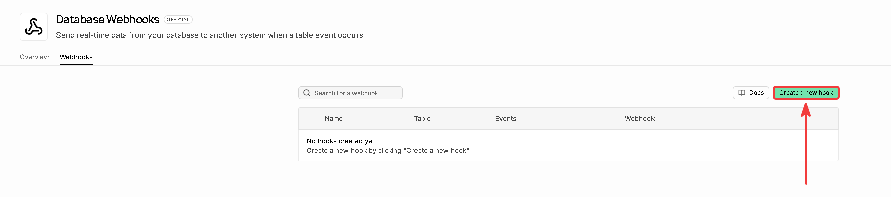 Create a new hook button