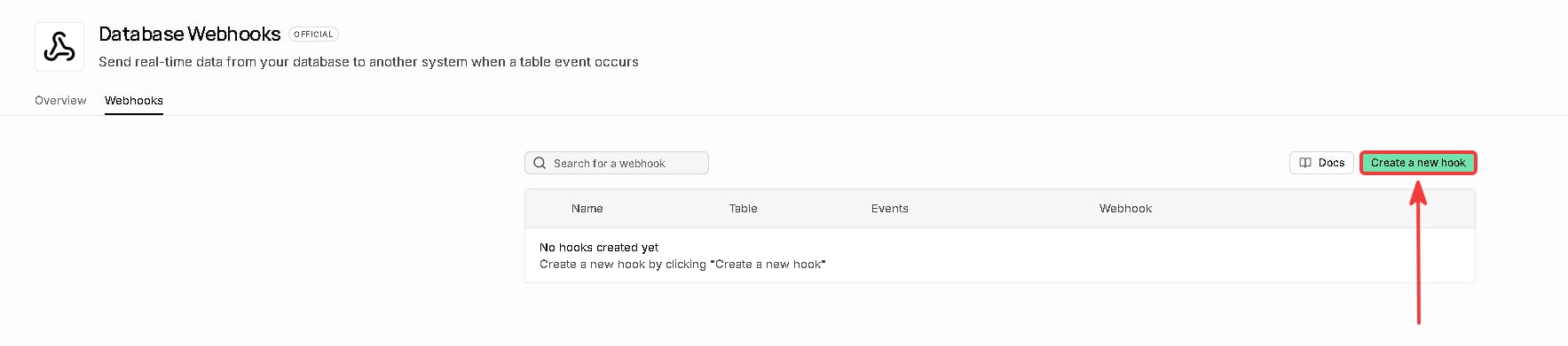 Create a new hook button