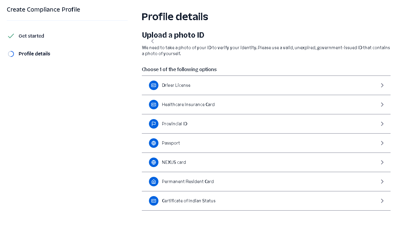 Twilio list of accepted government ID types