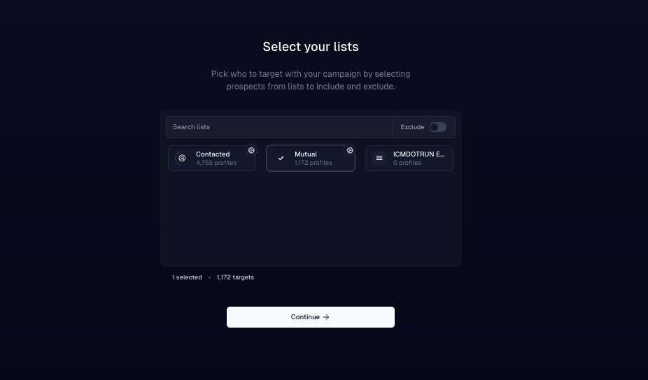 Variable picker list